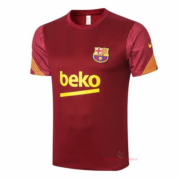 Maillot Om Pas Cher Nike Entrainement Barcelone 2020 2021 Rouge Jaune